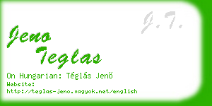 jeno teglas business card